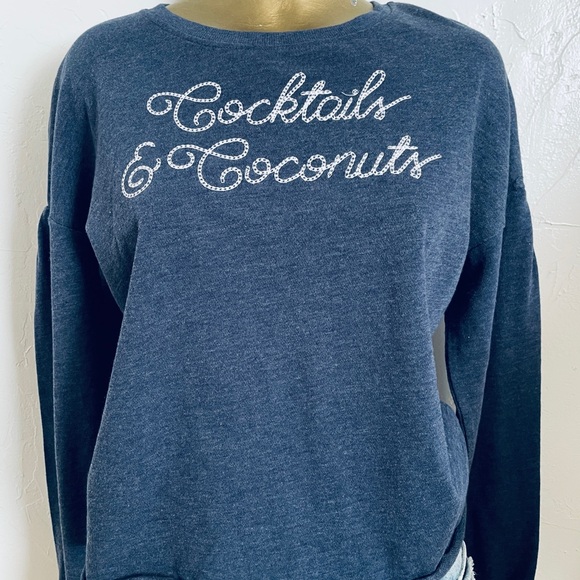 NWT Zoe + Liv COCKTAILS & COCONUTS Sweatshirt L - Picture 11 of 16